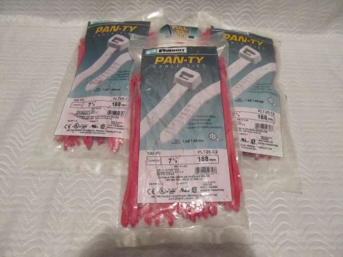 Panduit pan-ty cable ties p/n plt2s-c2 (5 packages 100 each) for sale