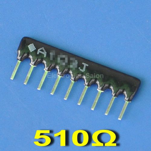 20x 510 OHM Thick Film Network Array Resistor, SIP-9 Bussed Type. 9-Pin.
