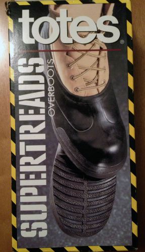 Totes Supertreads Rubber Overboots Size L Large Fits Boot Size 10 to 11 NIB
