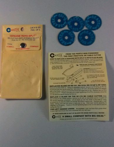 New 5 Pack Seatek Roto Split BX Cutter Replacement Blades RS- 101 RF- 120 B- 102