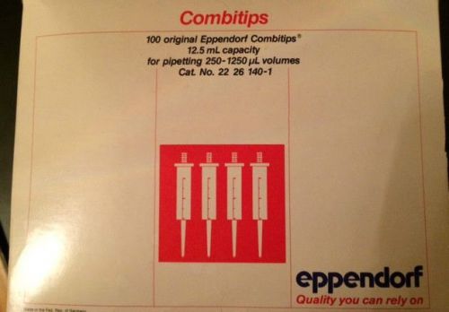 Eppendorf 22 26 140-1, Combitips, 12.5mL, For Volumes of 250-1250uL, Box of 100