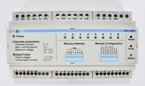 2x new ahatos rel-0808. din rail 8 channel relay. home automation. modbus rs-485 for sale
