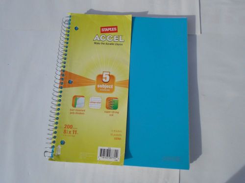 STAPLES ACCEL 5 SUBJECT NOTEBOOK COLLEGE RULED