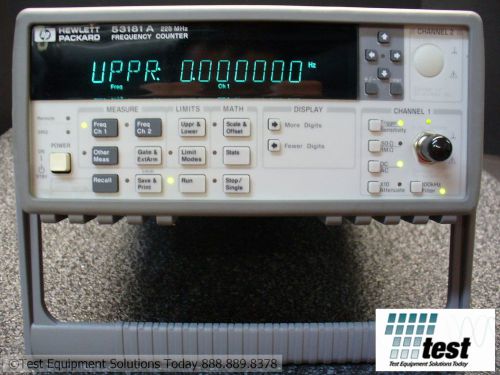 Agilent hp 53181a rf frequency counter, 10 digit/sec. 225 mhz  id #23588 test for sale