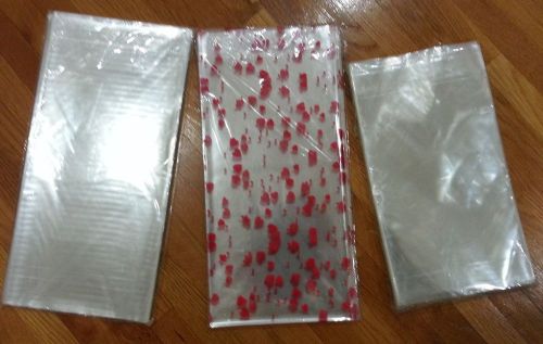 OPP(Cellophane)Bag-  12x7&#034; &amp; 15x7&#034;  25x19&#034;  Clear &amp; Printed Red Heart