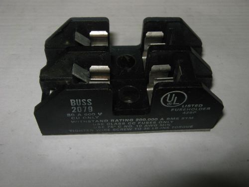 BUSS 2079 Fuse Holder, 30 Amp, 600 Volt, Used