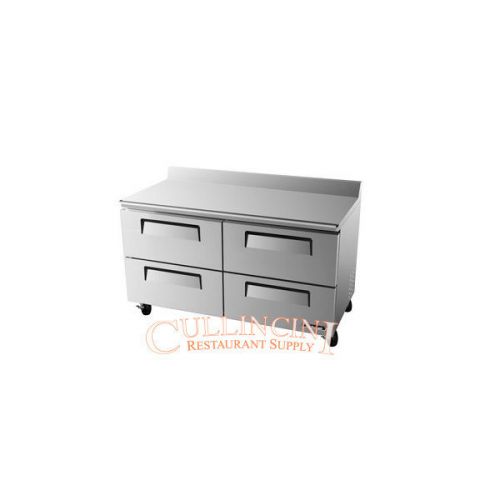 Turbo air twf-48sd-d4 4 drawer undercounter freezer &amp; worktop super deluxe new for sale