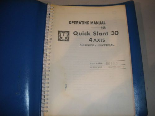 Mazak QS30 CNC Lathe Operating Manual