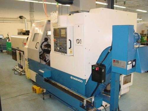 2003 daewoo puma 2000sy 5 axis cnc lathe w/subspdl, live tooling, bar feed for sale