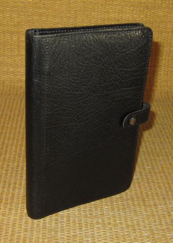 Personal .5&#034; Rings | Black Calf LEATHER FILOFAX Open Planner/Binder ENGLAND