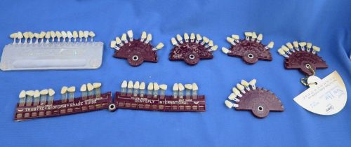 Lot of 7 Dental Tooth Shade Guides