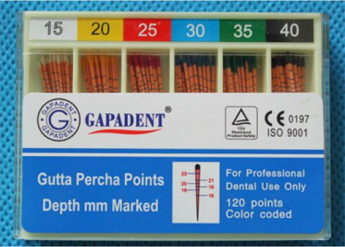 2 boxes Dental Gutta Percha Points 0.02 Taper Length Marked 15-40#