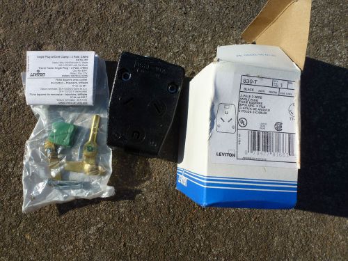 Leviton travel trailer 3 wire grounding angle plug male 30a amp 830-t 830 t for sale