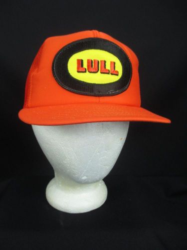 Vintage LULL snapback patch trucker mesh hat forklift telehandler USA made cap