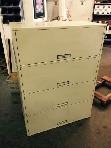 4 DRAWER LATERAL SIZE FILE CABINET w/FLIPPER DRAWER by GF OFFICE FURN w/LOCK&amp;KEY