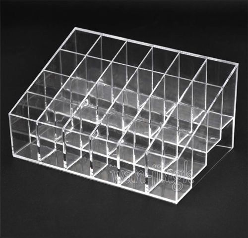 Makeup lipstick cosmetic storage plastic display stand  holder organizer 24 grid for sale