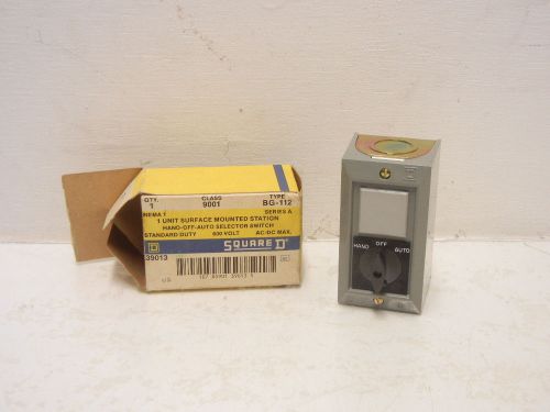 Square d 9001 bg-112 new hand-off-auto selector switch station 9001bg112 for sale
