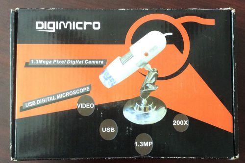 Used DigMicro 1.3 Mp digital camera USB digital Microsope 200x Zoom