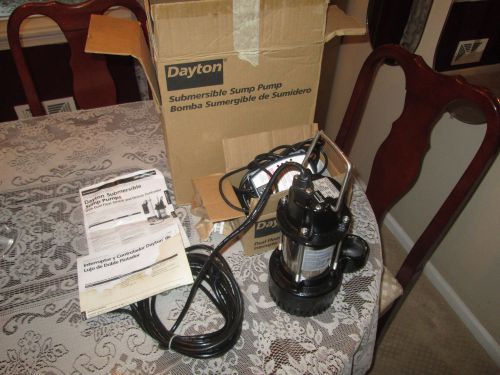Dayton sump pump 3/4hp new mod 1app1 w/float controller heavy duty for sale