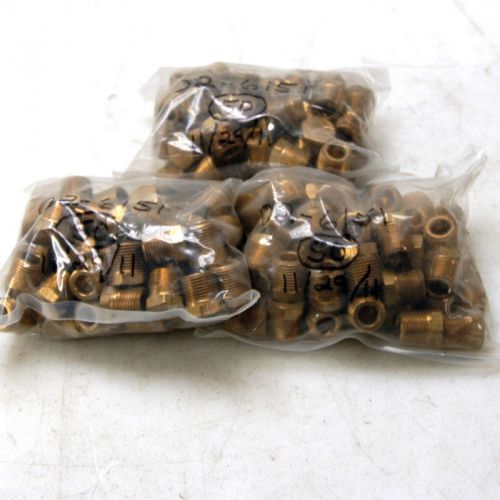 Lot of 150 new 3/8&#034; male npt brass hex plug 11/16&#034; hex head for sale