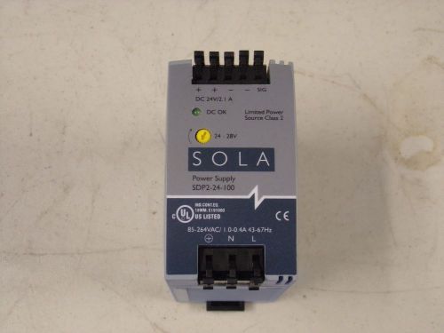 Sola SDP2-24-100 24 VDC 2.1 Amp Power Supply SDP224100 SDP 2-24-100