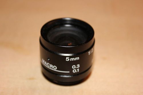 Pixera C-Mount 5mm 1:2.1 Macro Lens for Digital Imaging Microscope Camera