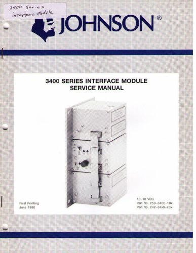 Johnson Service Manual 3400 SERIES INTERFACE MODULE