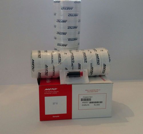 Meto Primark P14 L14 1 line white labels 16000 + ink roller