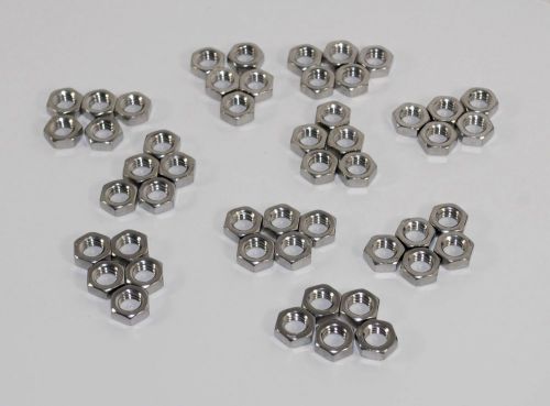3/8&#034;-16 UNC • Stainless Steel Thin Profile Jam Nuts • 50 Count • 9/16&#034; Flats