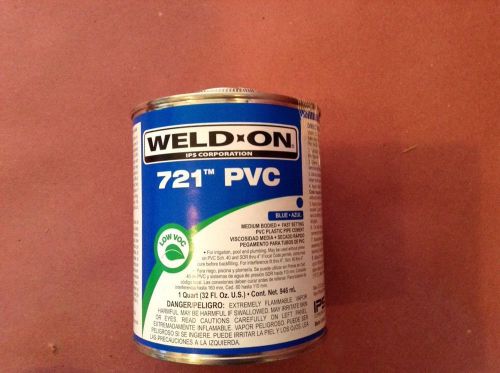 Weld-on ips  721 pvc cement 1 qt blue 10161 for sale