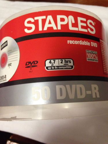 Staples DVD-R 8x Silver 4.7GB 120 Minute Set Of 30