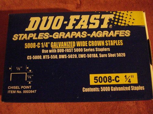 (2236.) Duo-Fast Staples For 5000 Series Stapler 1/4&#034; L