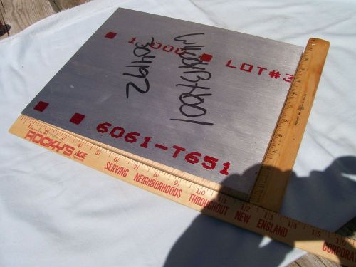 Solid aluminum 6061 t651 flat stock 12&#034; x 10&#034; x 1&#034; thick for sale