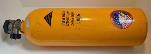 Used scott 2216 30 minute aluminum yellow flat bottom cylinder for sale