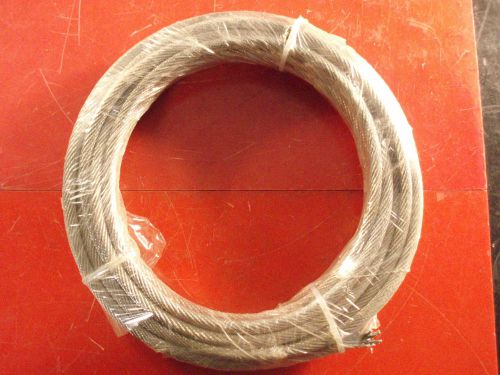304 STAINLESS STEEL CABLE, 19 x 7 Strand, 1/4&#034; x 25 Ft, 1152 Lbs Capacitiy,/IJ2/