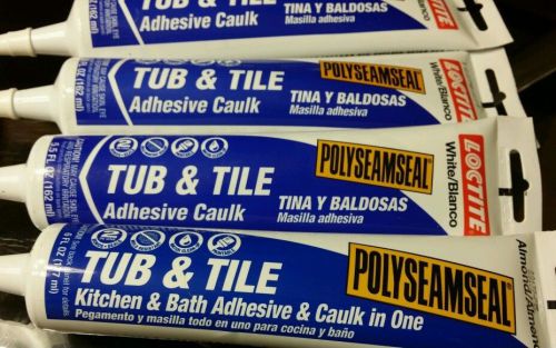 Floor tool loctite  polyseamseal tub &amp; tile adhesive caulk, white,  (4:pack) for sale