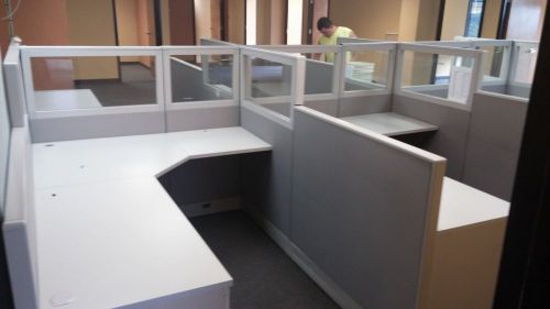 6 Hyer Modular Office Furniture Cubicles Desks Panel System Dividers