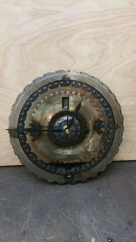 Metal art clock chain custom gear welding fabrication steam punk timing trans