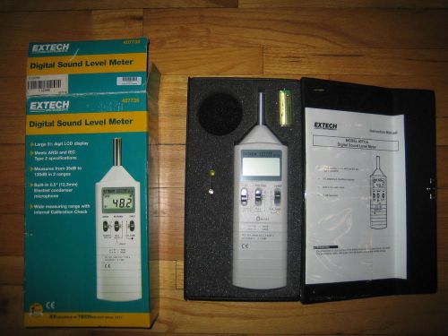 Extech Model 404436 Digital Sound Level Meter and Model 407744 Sound Calibrator