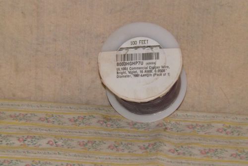 Electrical Wire-100 ft-16 AWG-Stranded-Violet-2-3/8&#034;x2-3/4&#034;Dia.UL1061-NIP