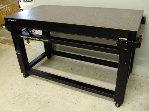 30&#034; x 60&#034; NEWPORT PNEUMATIC SELF LEVEL VISION ISO STATION OPTICAL TABLE, CASTERS