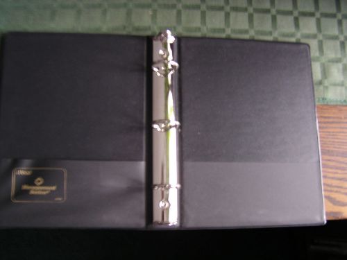3 Ring Vinyl Binder Folder Notebook BlackW/Pockets MEAD 7&#034;x9&#034;x1.50&#034; NEW