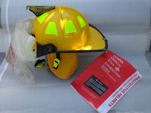 Cairns 1010 yellow traditional fiberglass helmet osha new with tags fire helmet for sale