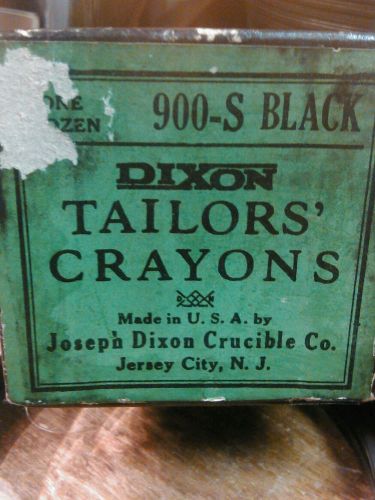 Old 12 pcs fabrics DIXON TAILOR CRAYONS  MARKING black