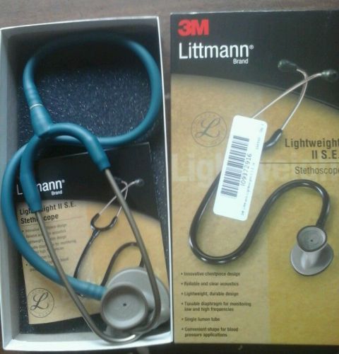 3m littmann lightweight ii s.e. stethoscope color : caribbean blue. for sale