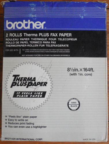 NEW Brother Therma Plus Fax Paper 2 Rolls 8 1/2 inch x 164 feet 6895