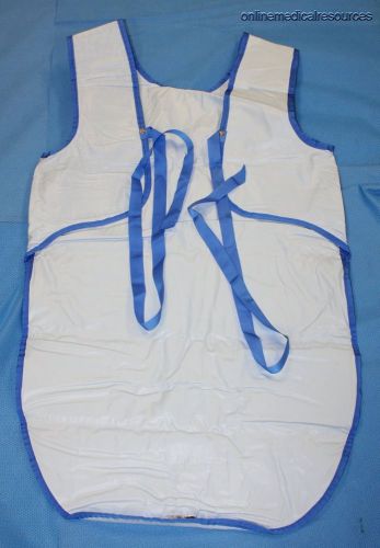 SHIELDING .50 mm X-Ray Protective Apron Large Sky Blue NEW
