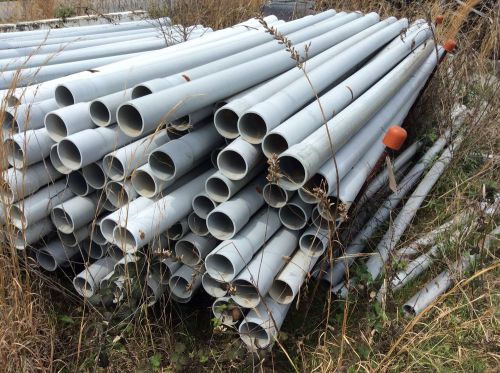 (60) 3-1/2&#034; x 10&#039; gray schedule 40 pvc conduit sunlight resistant for sale