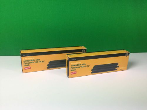 ONE Box of Two (2) Staples Fax Ribbons SFP-20R Panasonic KF-FA 55 Black