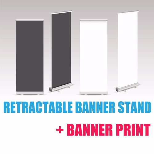 34&#034; x 80&#034; Pop-Up RETRACTABLE BANNER STAND + 1PRINT